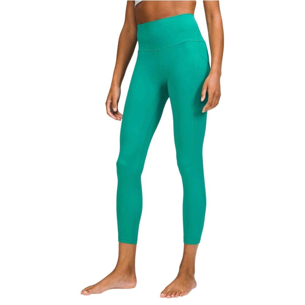Lululemon Maldives Green Align High Rise Pant with Pockets 25" Leggings Size 8